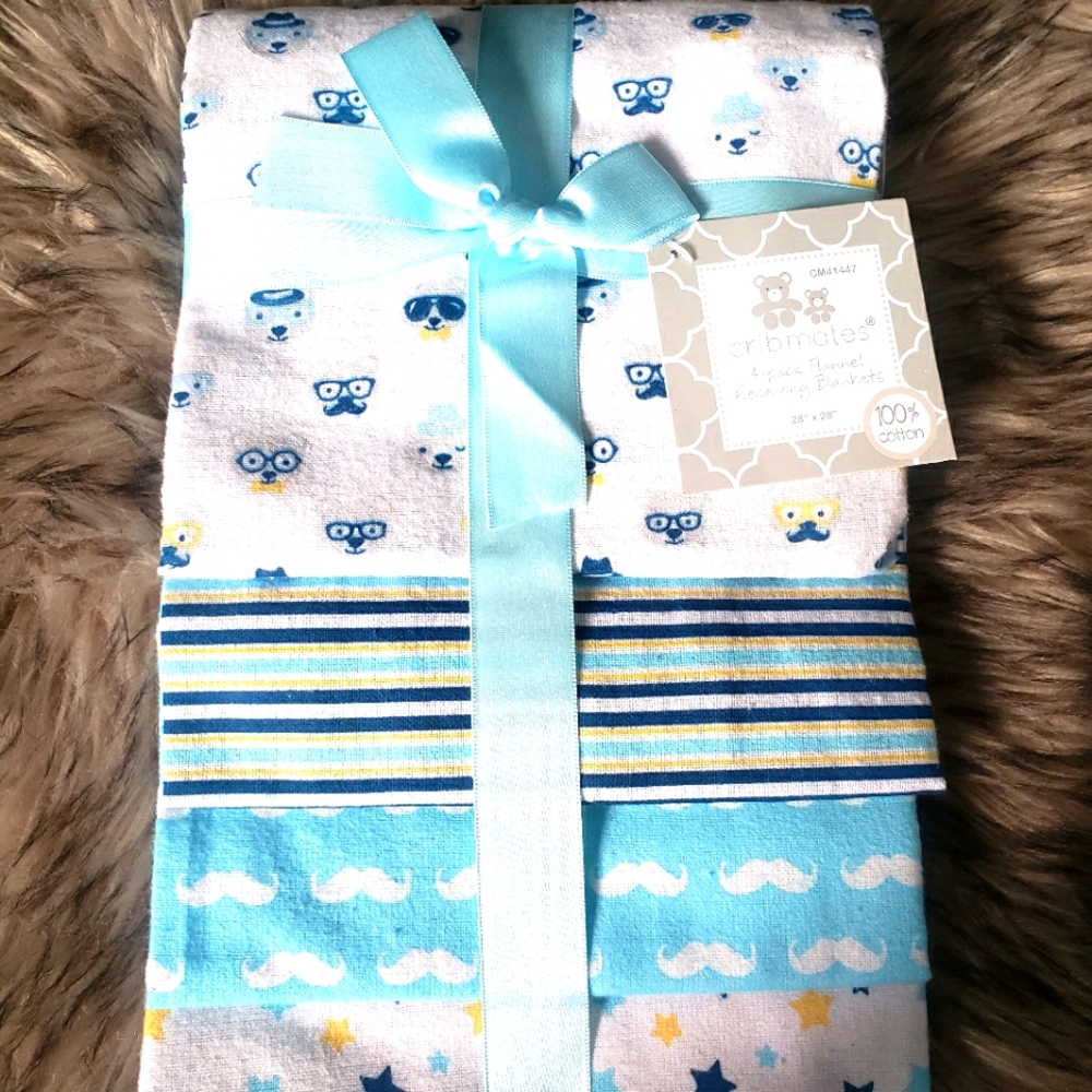 Receiving blankets 4 pack brand new